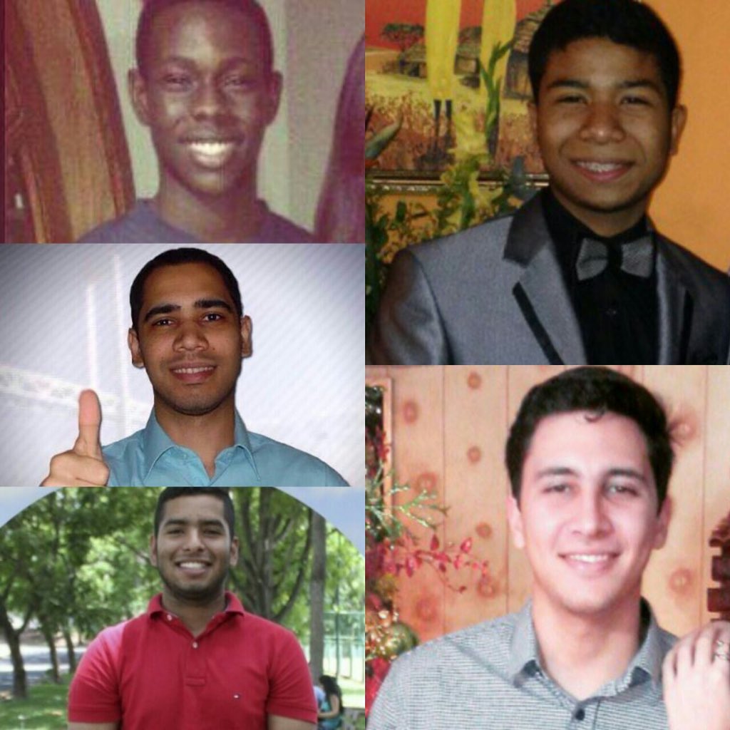 MovEstudiantilG's tweet photo. Ellos son nuestro 5 compañeros que se encuentran detenidos ilegalmente en el SEBIN de San Félix. #LibertadYA https://t.co/KADDKx9mxC