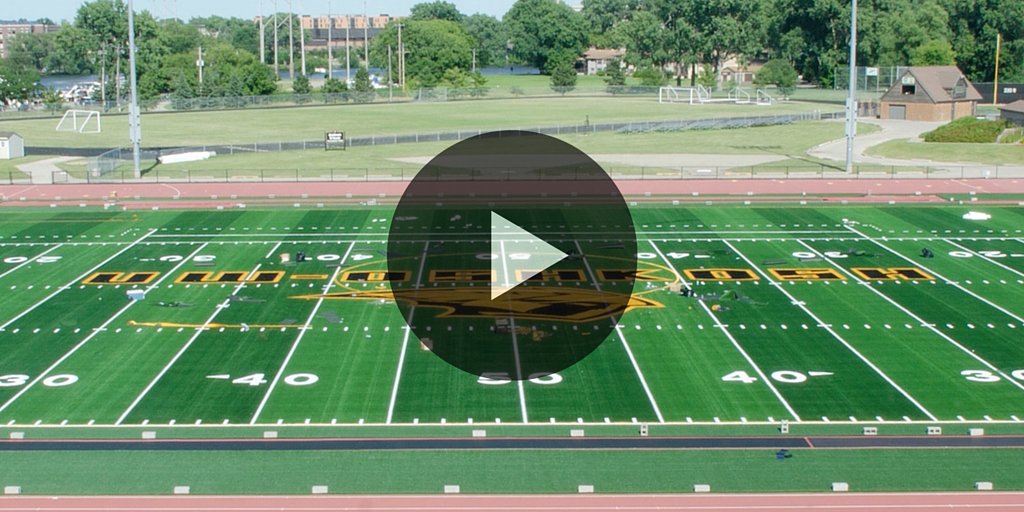 UWOshkoshTitans's tweet photo. Check out this awesome video of the athletics logo getting added to the turf: https://t.co/qS0Akt5b51 #HailTitans https://t.co/sMNBbaYSdo