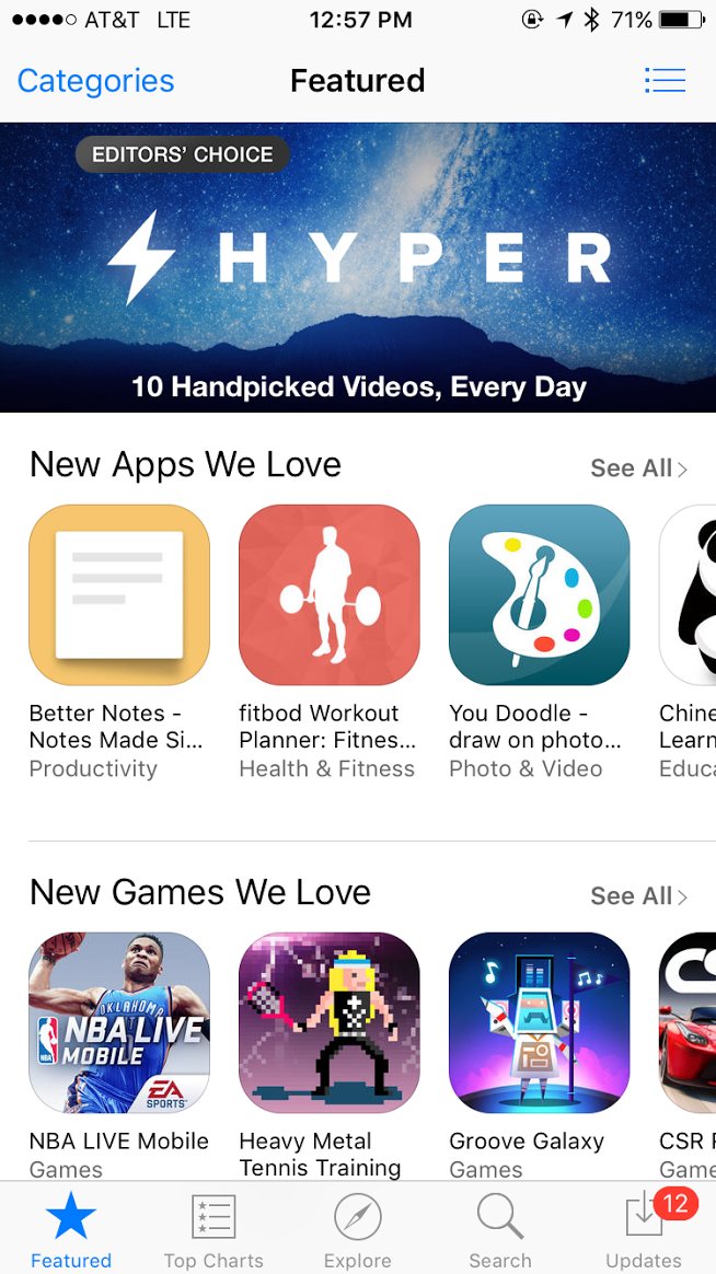 Wow! fitbod is featured in the <a href="/AppStore/">App Store</a> under New Apps We Love! Pumped to be considered among Apple's best new apps