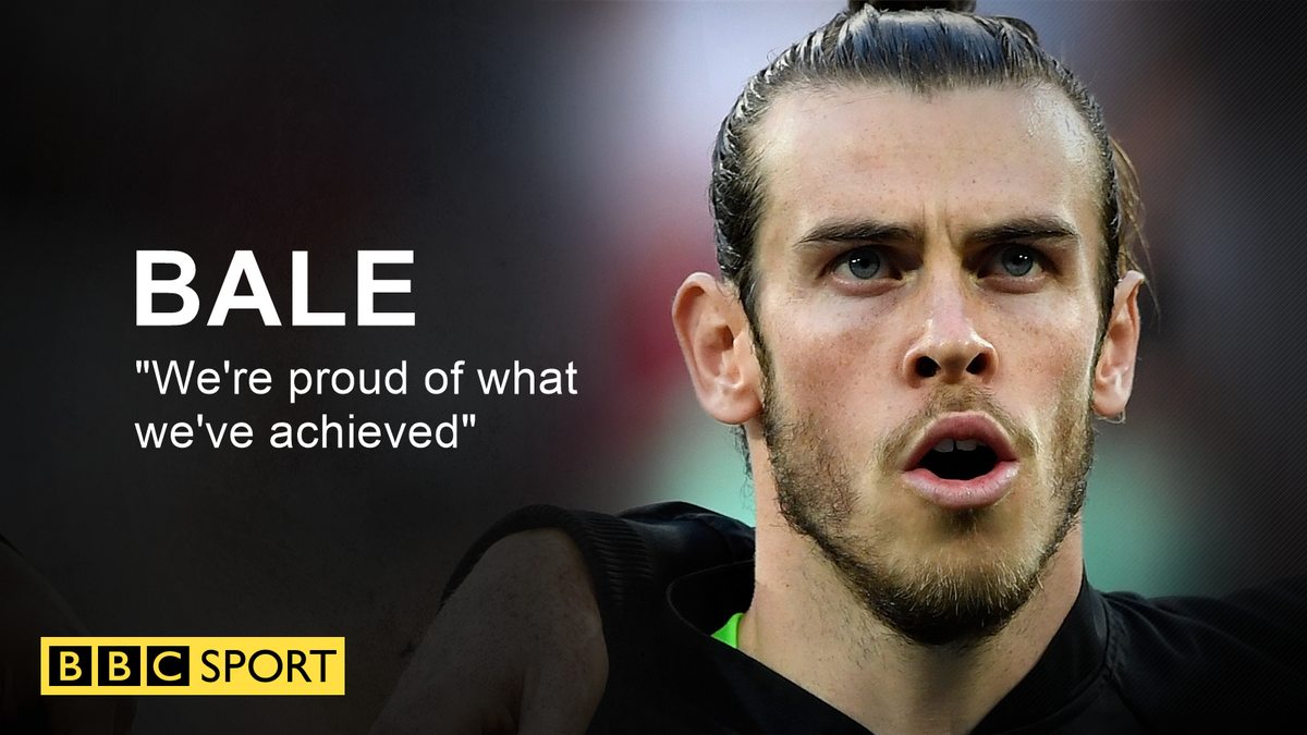 BBCSportWales's tweet photo. "We're disappointed but we're a proud nation" - Wales' Gareth Bale after 2-0 #EURO2016 semi-final defeat by Portugal https://t.co/0WCLOo8Qmd