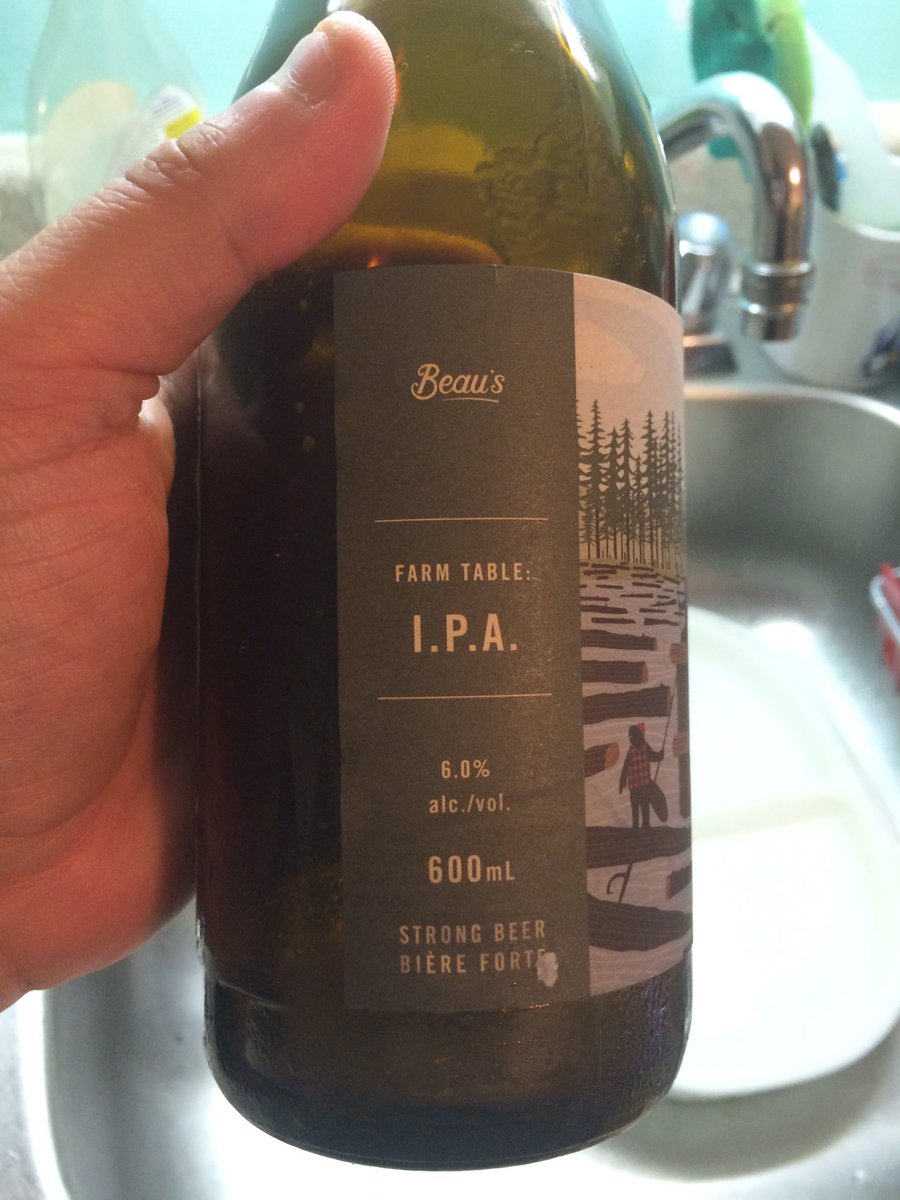 JamesSerafini's tweet photo. New fav Beau's beer. Great taste. #craftbeer #ottawa #ontariocraftbeer #beer  @BeausBrewhouse https://t.co/QR1ajqHfJW