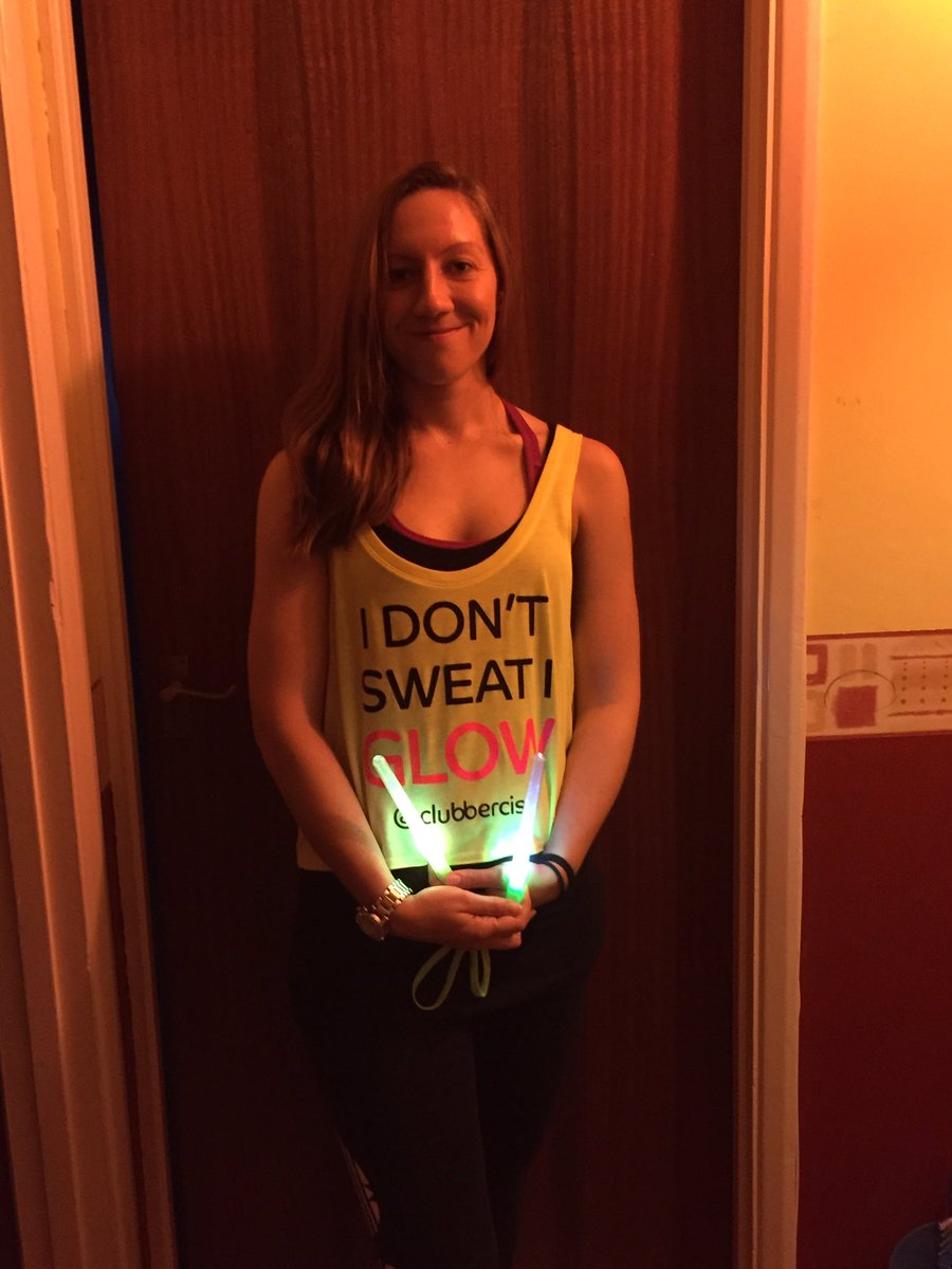 - Great being back after 2 weeks off! Rocking my new Clubbercise top! #HardWorkOut #Glow #LoveClubbercise 😍👍