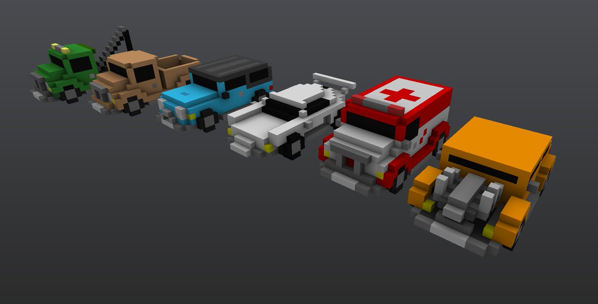 xau44's tweet photo. Voxel Garage! I love the smell of cubic gasoline! :) #indiedev #gamedev #indiesp https://t.co/XUjBtnidHw