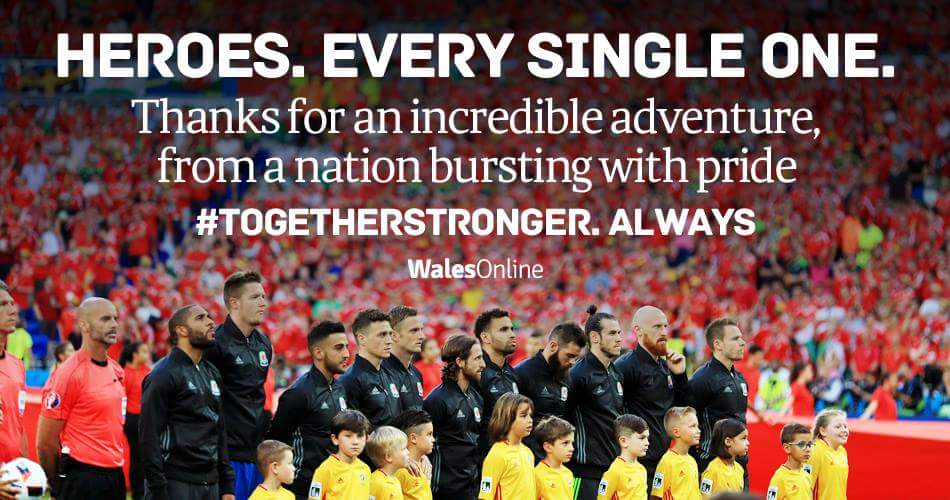 IamSquilsh's tweet photo. @GarethBale11 @Joe16lead @aaronramsey well done lads you've done us all proud #TogetherStronger https://t.co/66nX9uhtY9