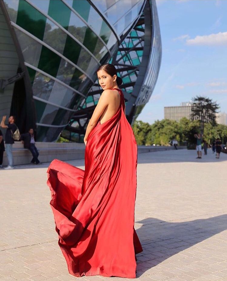 sorapol's tweet photo. Stunning @prayalundberg in custom made #sorapolatelier dress attending the #NakedHeartFoundation Paris. https://t.co/TCgC9O0YDu