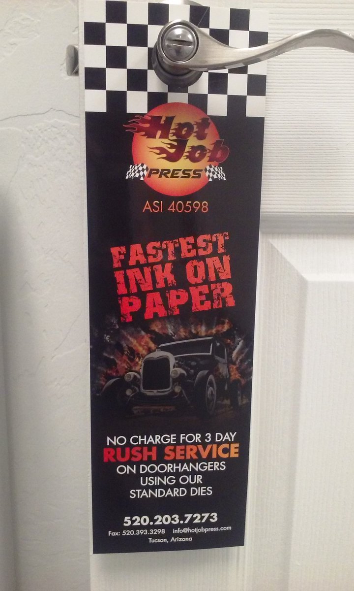 HotJobPress's tweet image. We #print door hangers. No charge for 3 day rush service.