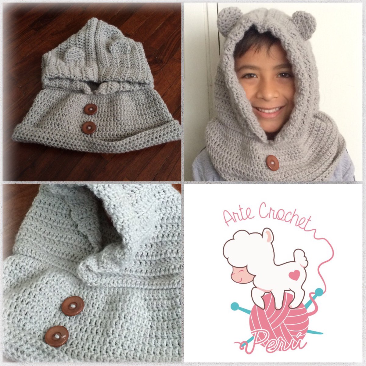 artecrochetperu's tweet image. Cuello capucha #cuelloconcapucha #capuchacrochet #crochet