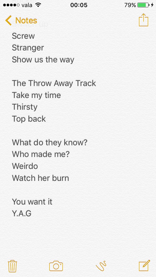 KOblockk's tweet photo. Pretty much every @G4SHI song ever. Alphabetic order. Help me if I forgot some cause I sure did. Haha. #foury https://t.co/jhjXgRvCPV