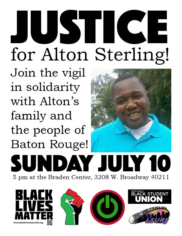 ManualBSU's tweet photo. In response to the horrific murder of Alton Sterling, Manual's BSU will be holding a vigil in his honor this Sunday. https://t.co/VtCx3H17mV