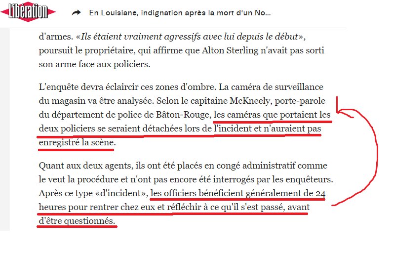 La loi donne aux flics 24h pour inventer ce genre de mensonges. #AltonSterling