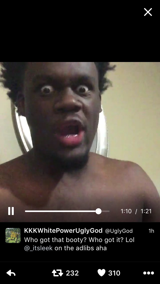 LRusski's tweet photo. @UglyGod @_itsleek give him booty or he'll take it by force https://t.co/dfutI90IAt