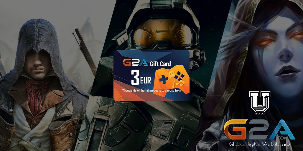 UTech_Day's tweet photo. ¿Eres gamer ? Gana 3 euros de compra en G2A para videojuegos, software y más. RT para más información #DevelopG2A https://t.co/Rms0KbIkSt