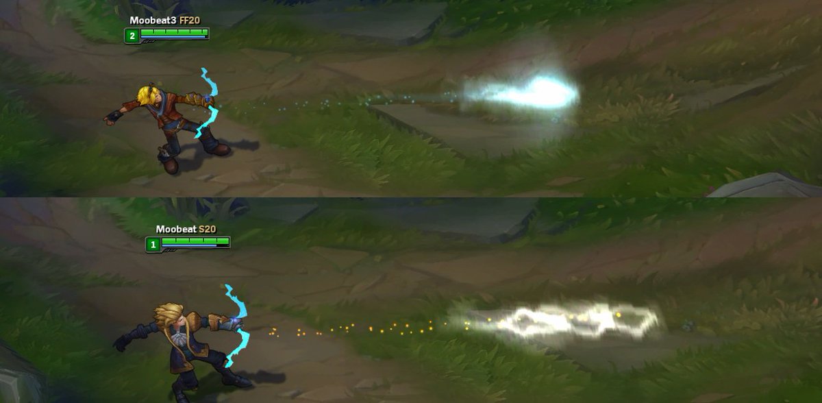 Moobeat Pbe Ezreal S Q Vfx Changed On Pbe Top Is New Bottom Is Live Video Here T Co H9ee8hfego T Co Yuxagipqhy Twitter
