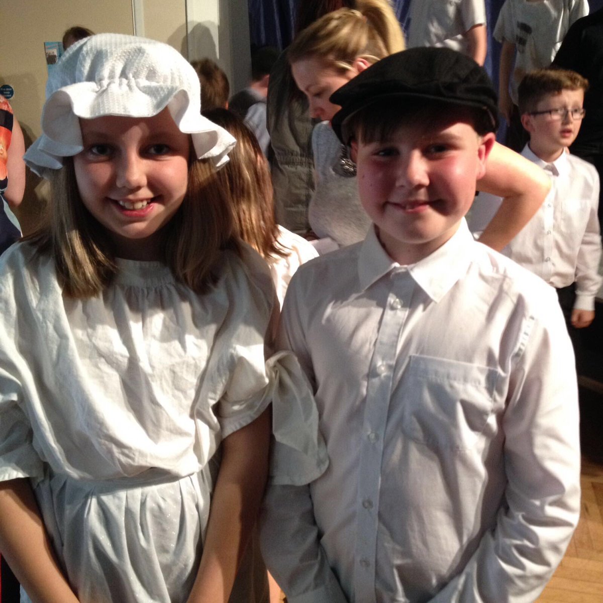 Kirisweeks1985's tweet photo. My beautiful son and his beautiful friend Tayler on their last ever performance at primary school 😢😢 xxx https://t.co/6PCe1mO5aQ