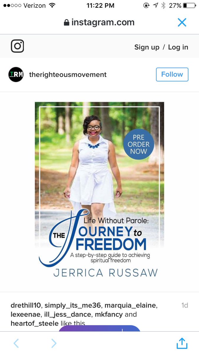 Ja_coolie's tweet photo. Plz support my best friend @iTuskegeeWoman 😊 pre-order her book Life 'Without Parole: The Journey to Freedom' https://t.co/EvoB9m6raq