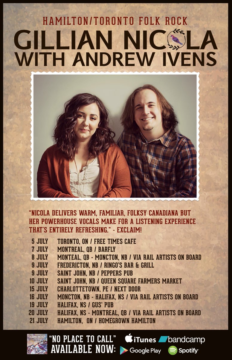 Visiting the market from Hamilton, ON are musicians <a href="/gilliannicola/">Gillian Nicola</a> and Andrew Ivens <a href="/sneviwerdna/">Andrew Ivens</a>. This Sunday at 12!