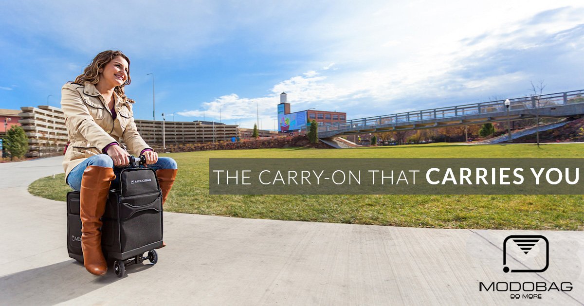 Austin141984's tweet photo. This is so cool! With @Modobag, I can ride my carry-on directly to the gate!  https://t.co/J60Unmoszu https://t.co/iF3DQsWVXg