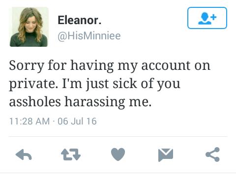 Maybe people wouldn't be harassing you if you weren't such a dumbass and cling to everyone who fucks you.