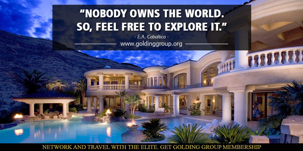 TheGoldingGroup's tweet photo. The world is yours! #GoldingGroup #Travel #Exploration https://t.co/95KhfBR8jJ