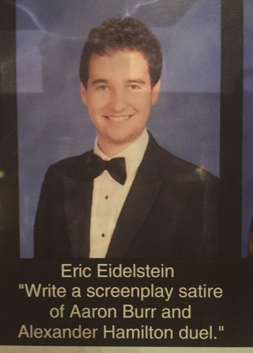 I wrote Hamilton in 2012, my senior year of high school