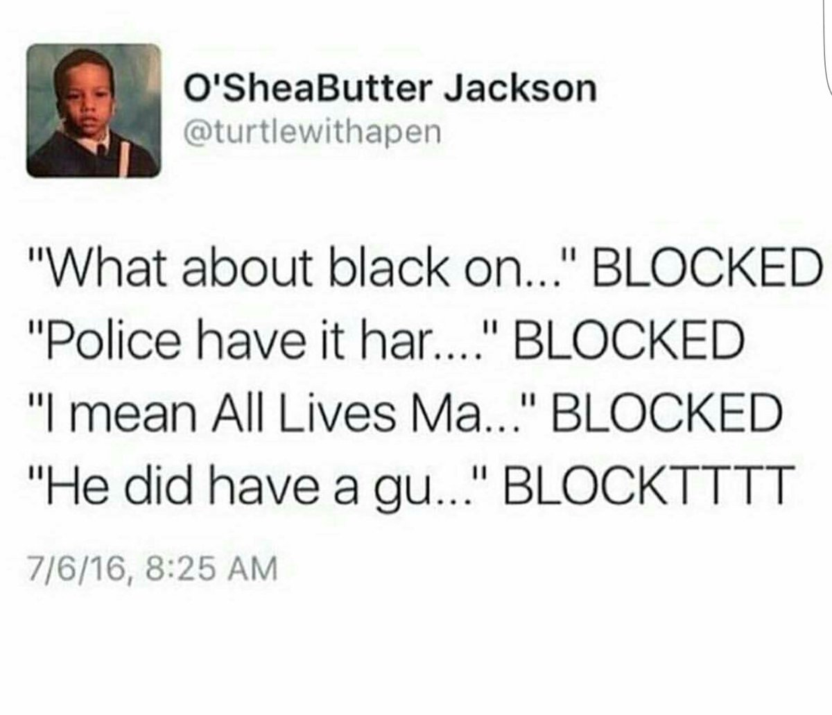 DarkWisdomWoman's tweet photo. Yupee BLOCKEDTTT!!!
#blacklivesmatter
#blackpeople
#blackgirlsrock
#waitonit
#foh
#dontgetslapped
#dontgetblockedttt https://t.co/Jk1FAvqPAQ
