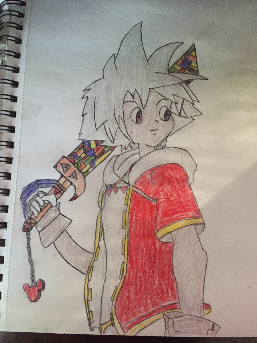 ViBz_Chillz's tweet image. For all the kingdom hearts fans. I finally finished drawing and coloring my own personal version of Sora.