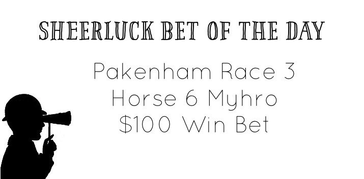 bonusbets_au's tweet photo. BetoftheDay down at Pakenham #sheeeluckholmes https://t.co/2fYQQDZZNh
