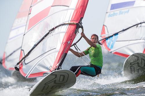 Sunny day for racing at the 2016 RS:X Open Europeans in Helsinki  sail-world.com/146214