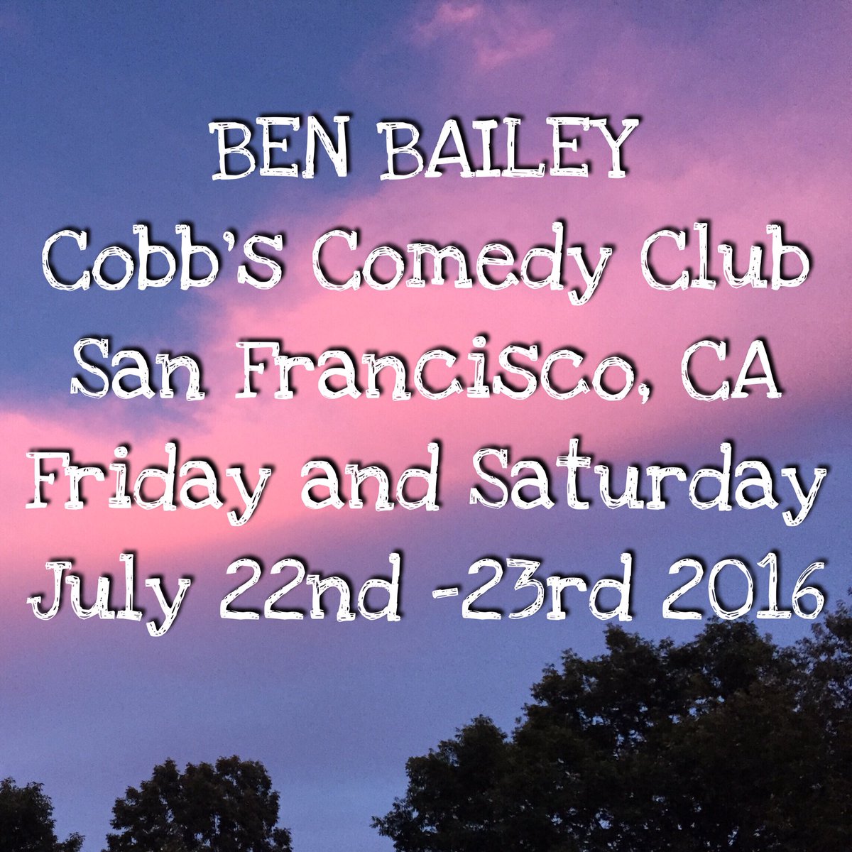 RealBenBailey's tweet photo. For tickets got to https://t.co/MLa25YKHmQ
BTW Photo taken from my backyard with #nofilter https://t.co/eXZvA4RFVE