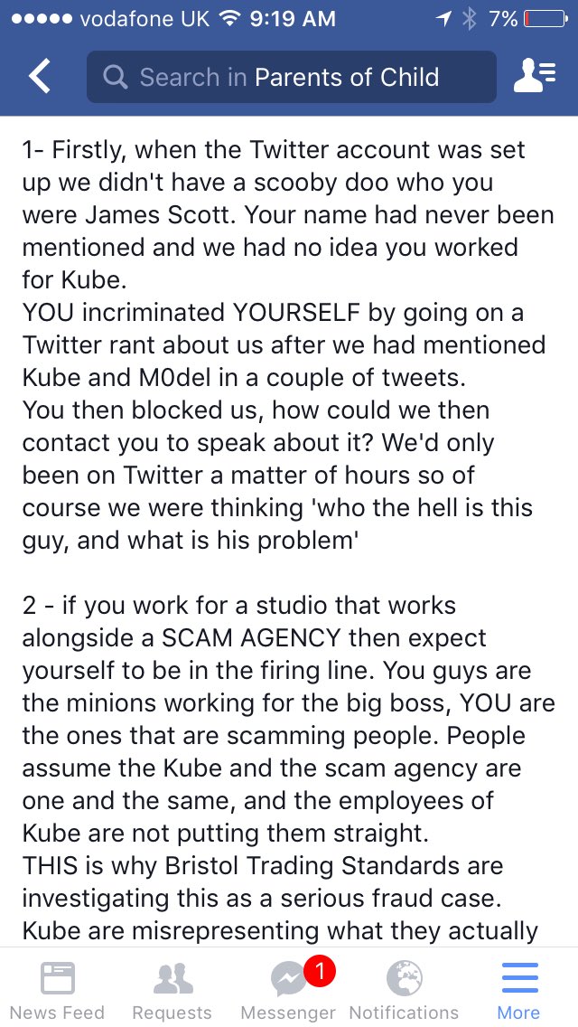 mychildmodel's tweet photo. So James Scott is upset that he's been talked about in FB groups. Here is my response back to his Tweet.. https://t.co/jrXypYn5yh