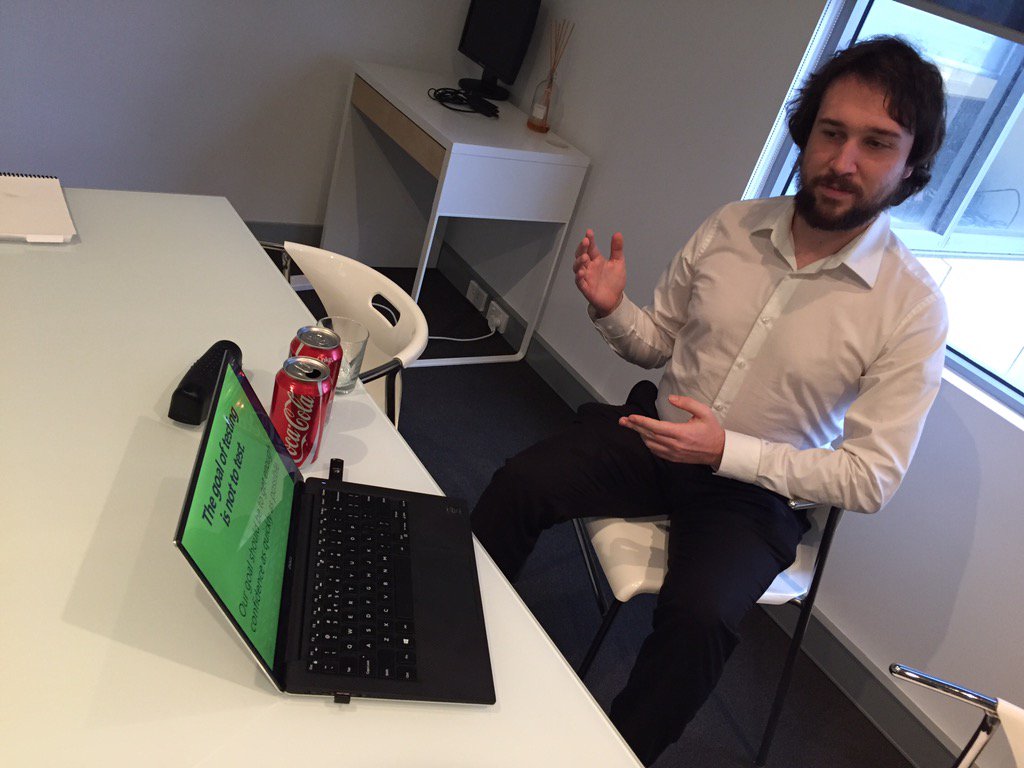 robdmoore's tweet image. Current status: practicing the #microtesting talk with @mdaviesnet in preparation for #ndcsydney