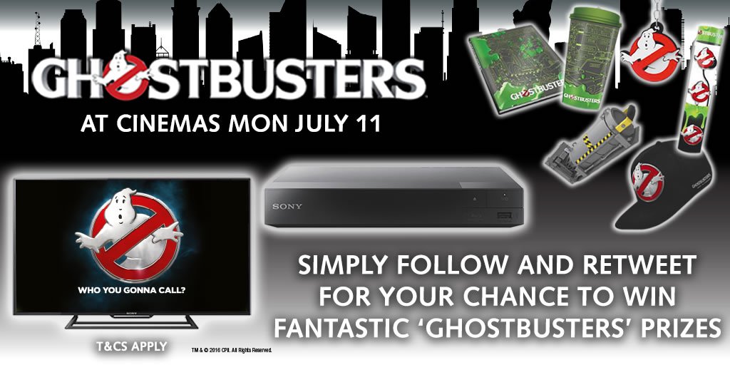 nationaltyres's tweet image. Win a #Sony LCD TV, Blu-ray player and a goody bag simply ‘FOLLOW US and RETWEET’  #NTAGHOST at cinemas July 11