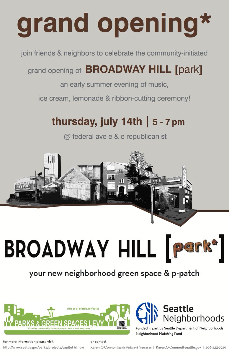 FedRepPark's tweet image. Come celebrate with us!

Grand Opening of Broadway Hill [park] is Thursday 7/14 from 5pm-7pm