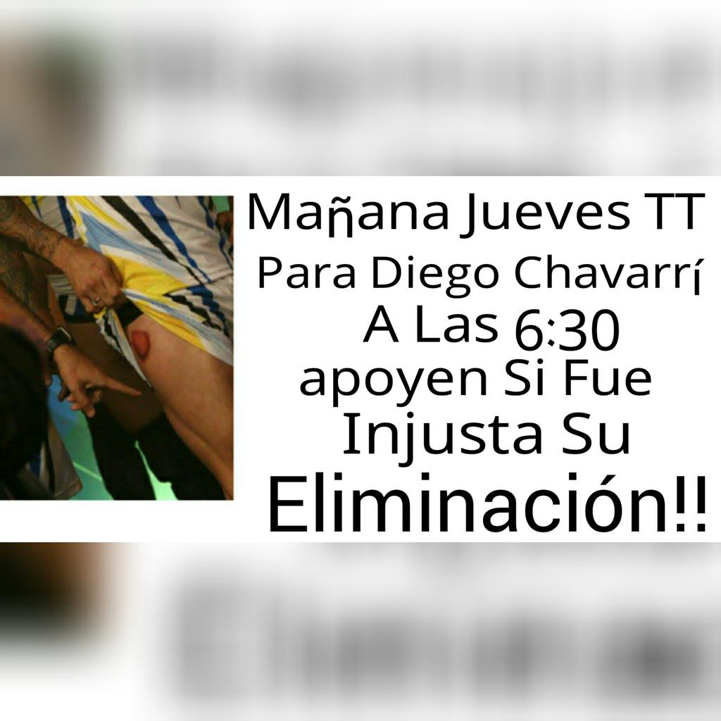 2015Chavarri's tweet photo. Mañana TT para el diablito😈
A las 6:30,esperó contar con su apoyo ❤
@maryoriverde 👊 fue injusta su eliminación👏 https://t.co/FIE263UN3C