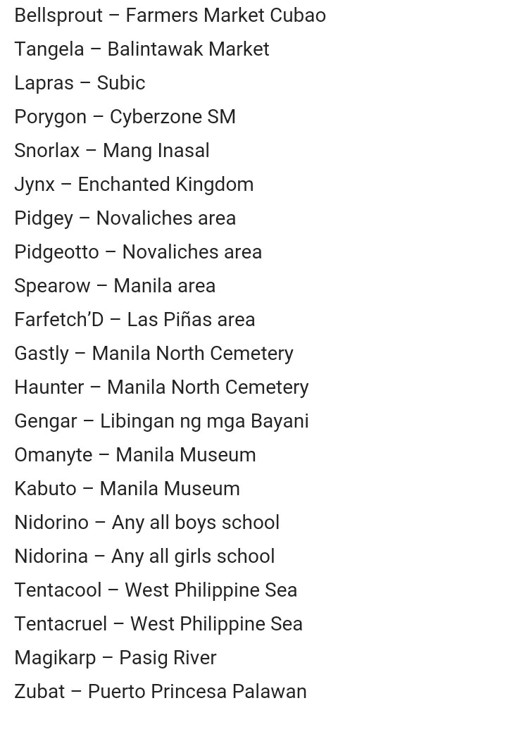 rare pokemon locations in the phils philippines
