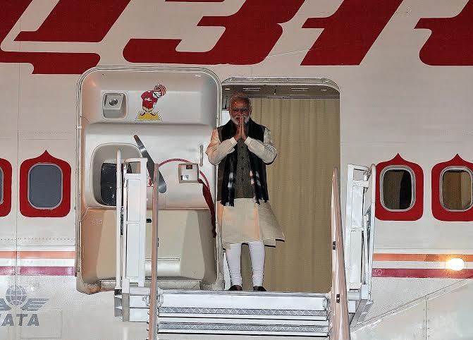 Prime Minister Narendra Modi arrives in Mozambique