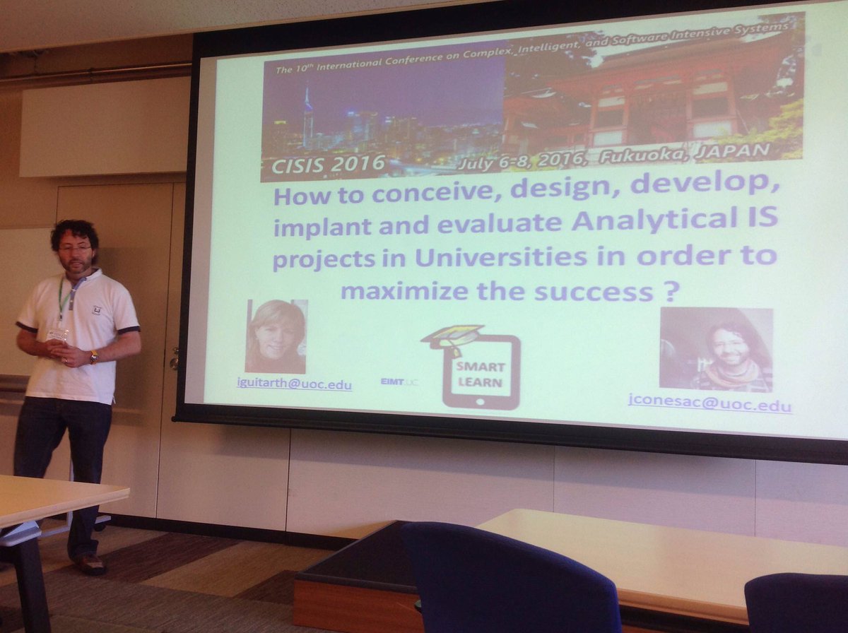 SMARTLEARN_UOC's tweet photo. Members of @SMARTLEARN_UOC group presenting at #CISIS2016 https://t.co/j3ylVKd7Fh