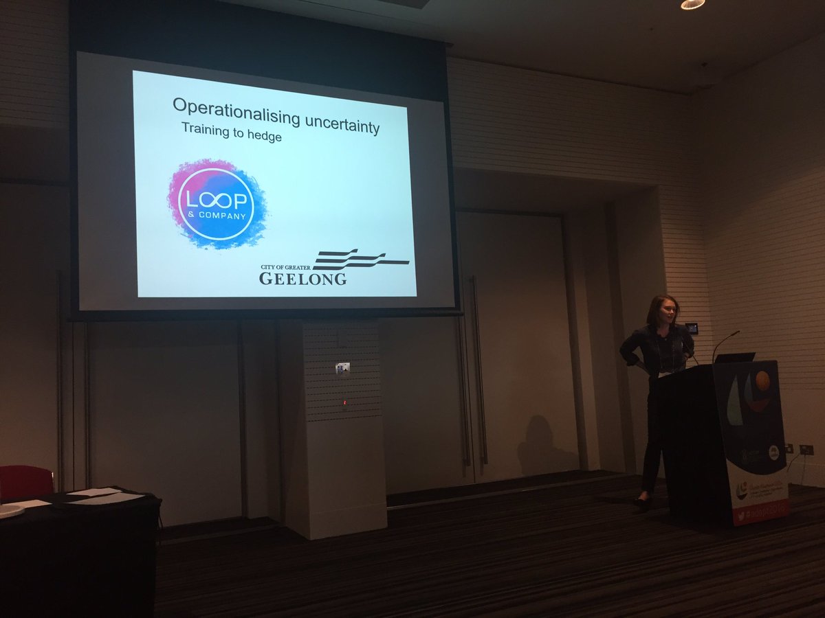 loopandco's tweet photo. Director @fionasilke speaking on @GreaterGeelong's adaptation journey considering uncertainty #adapt2016 👍🏼👏🏼 https://t.co/OC7aEseE1x