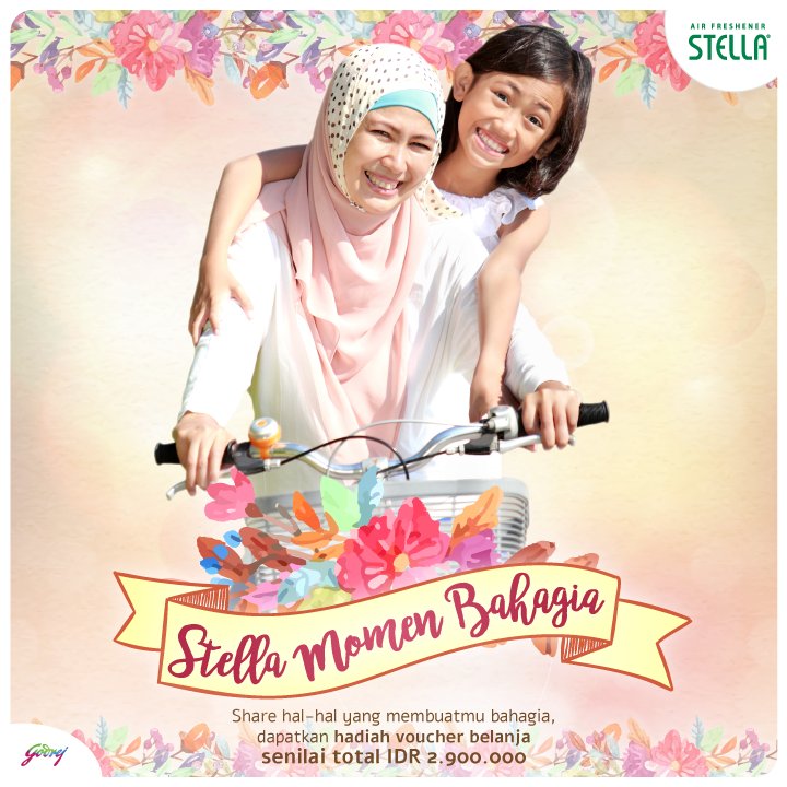 StellaFreshener's tweet photo. #StellaMomenBahagia Share Momen Bahagia &amp; Raih Voucher Belanja Total Rp2.900.000! Lihat di: https://t.co/IaaMbjPnaA https://t.co/ZQNgDOpH7F
