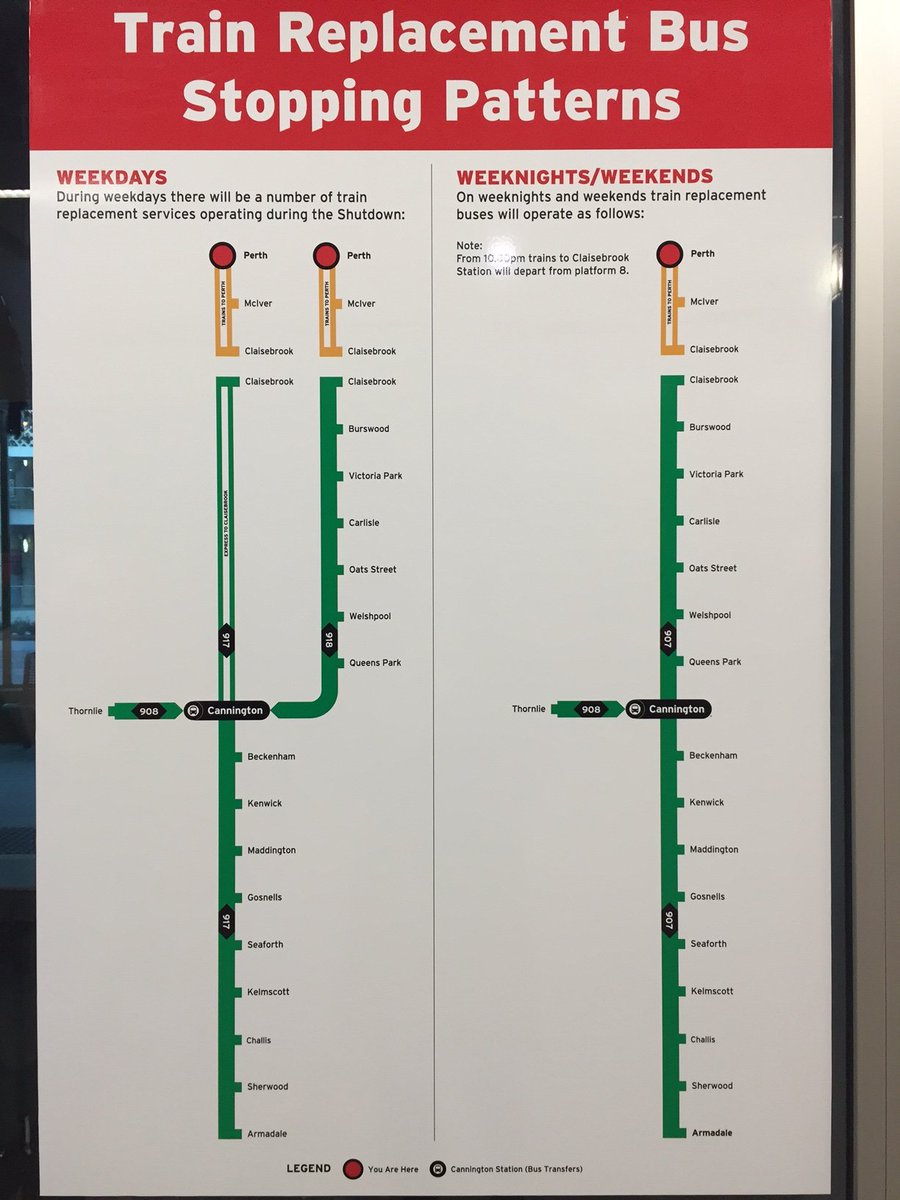 PerthTrainShuts's tweet image. Weekend train replacement buses are different from weekday services during Shutdown. Info bit.ly/armline