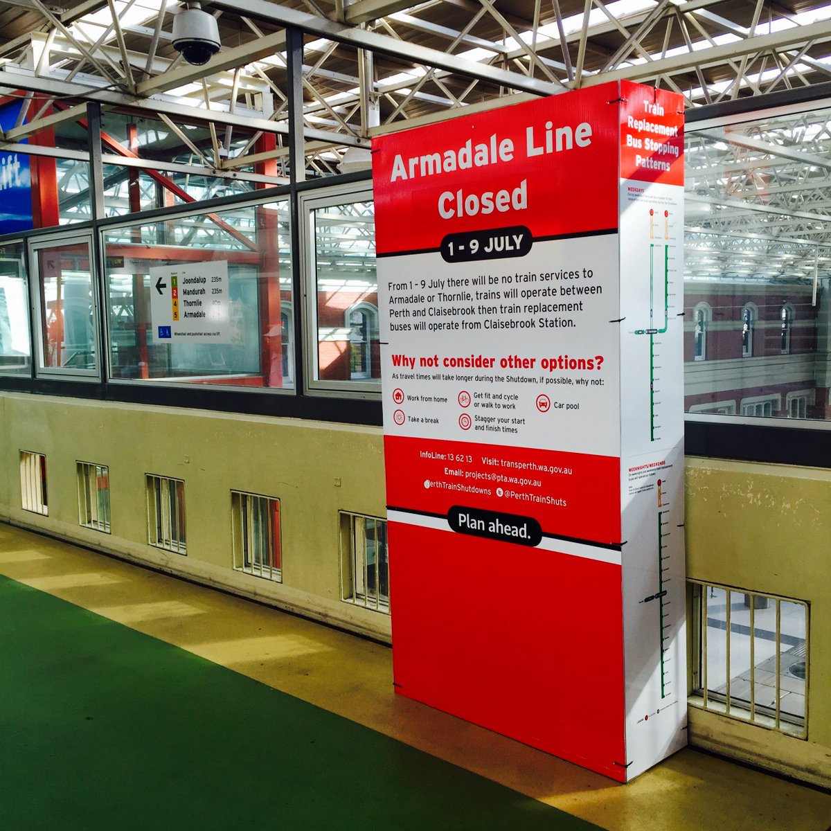 PerthTrainShuts's tweet image. LAST 2 DAYS OF THE SHUTDOWN! Normal services will start from 1st service this Sunday. Info: bit.ly/armline