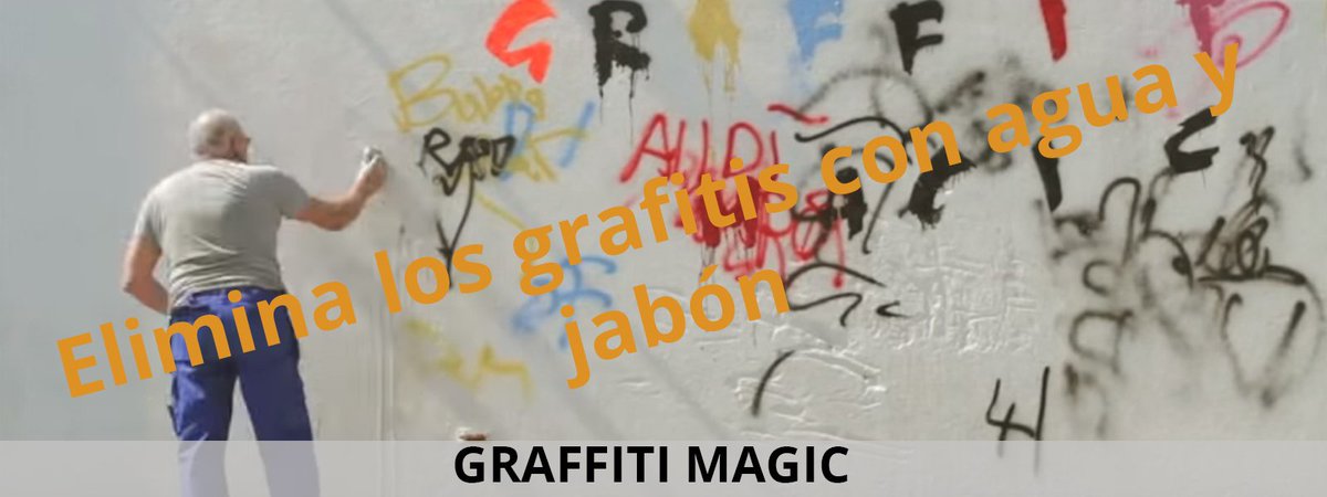 greengohome's tweet photo. #GraffitiMagic permite #eliminar #pintadas con agua y jabón muy cómodamente, #aplicable en #madera también #ggh https://t.co/hScIBOIZnk