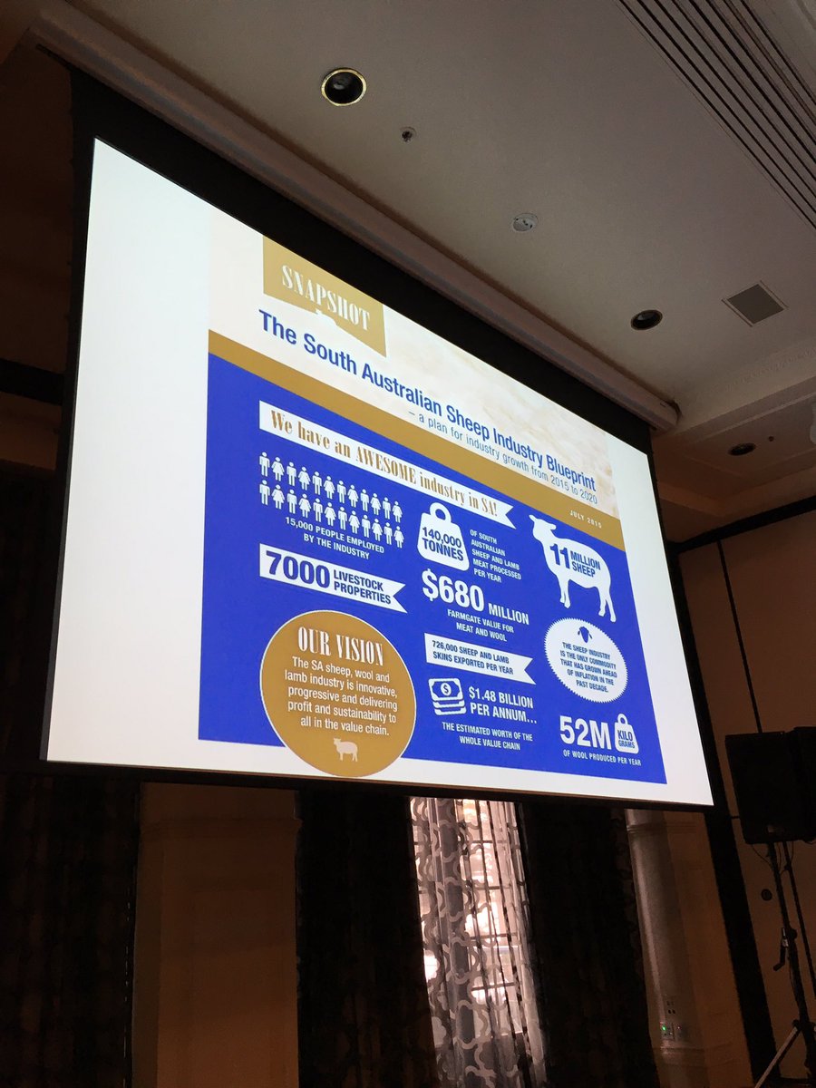AnimalScienceAU's tweet photo. #SASheepIndustryBlueprint's Stephen Lee discusses the development &amp; implementation of the Blueprint #AP2016conf https://t.co/Uth81twuSx