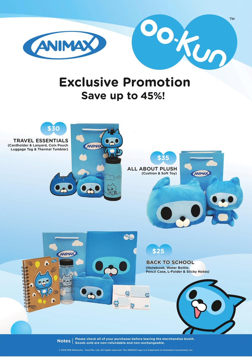 Animax Asia Tv With C3 Charaexpo Happening Tomorrow Take A Peak At The Exclusive Oo Kun Merchandise Available Animaxcharaexpo