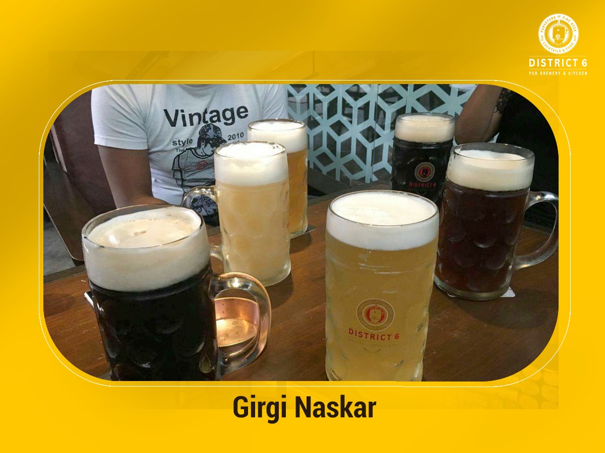 District6PBK's tweet photo. Don't forget to share photos from your visit to #District6. 
'A table full of beer' - Girgi Naskar on #Zomato. https://t.co/r8uJqB2JOP