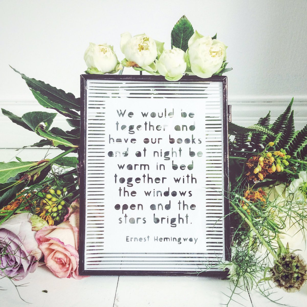 Cut by hand | we would be together and have our books..
Ernest Hemingway | <a href="/DublinArts/">Dublin Arts Council</a> <a href="/V_Arts_Ireland/">Voluntary Arts Ireland</a> <a href="/EtsyIreland/">#EtsyIreland</a>