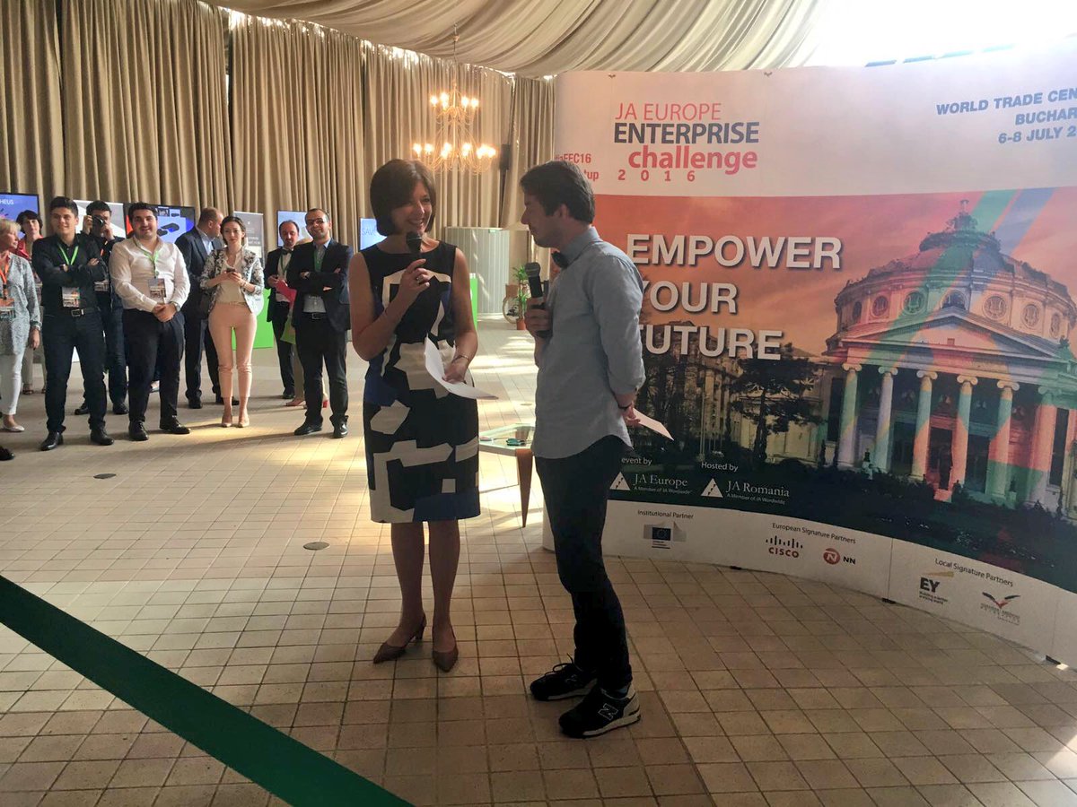 JA_Europe's tweet photo. Official opening of #jaEEC16 today at 10.00. #JAstartups are ready for stands exhibition #youngentrepreneurs https://t.co/ukNBVDWrjF