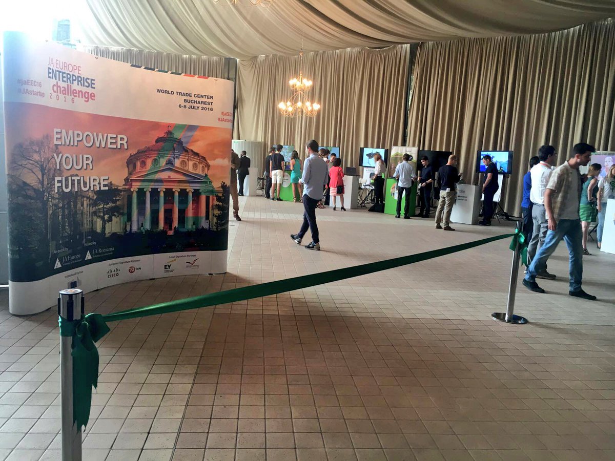 JA_Europe's tweet photo. Official opening of #jaEEC16 today at 10.00. #JAstartups are ready for stands exhibition #youngentrepreneurs https://t.co/ukNBVDWrjF