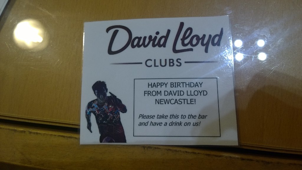 ArunKPuri's tweet photo. Thank you @DavidLloydUK for birthday present😝 unfortunately limited to non-alcoholic drinks 😢. Lovely gesture https://t.co/99KeXccHeU