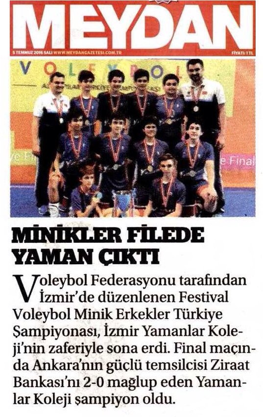 YamanlarEgitimK's tweet photo. Yamanlar Koleji Spor Kulübünün
Türkiye Şampiyonluğunun
Basın Yansımaları-2

📰Meydan
📰YarınaBakış
📰Ö.Düşünce
📰Yenigün https://t.co/DcA5xPHBmV